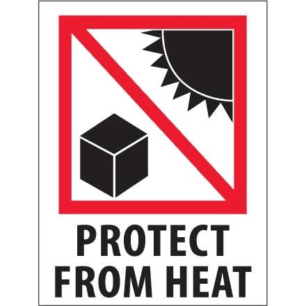 Etiqueta · Proteger del calor