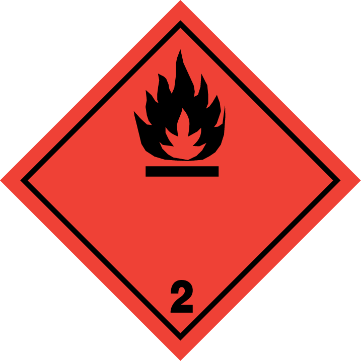 Etiqueta clase 2 · Gases