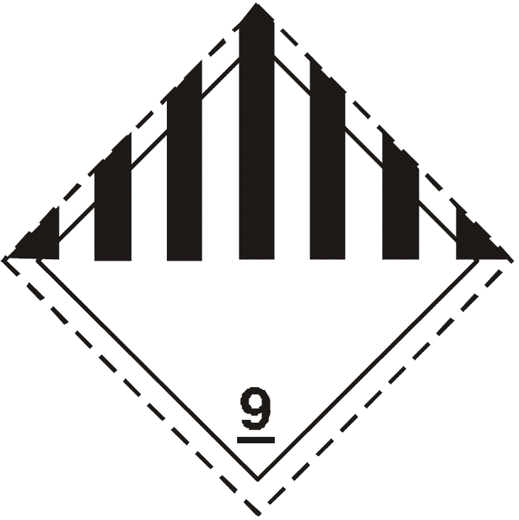 Etiqueta clase 9 · Misceláneos (mercancías varias)