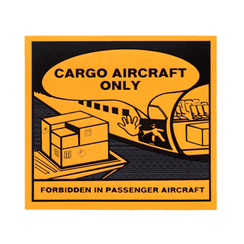 Etiqueta · Solo carga aérea (CAO)
